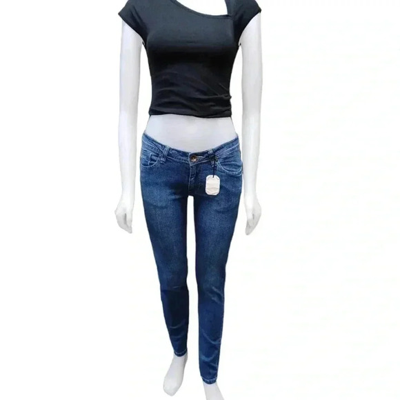 Pepe Jeans Low Rise Skinny Medium Wash Blue Jeans Size 30 - Picture 2 of 12